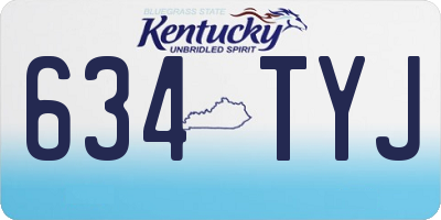 KY license plate 634TYJ