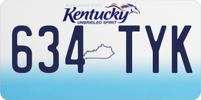 KY license plate 634TYK