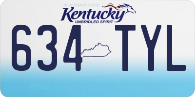 KY license plate 634TYL