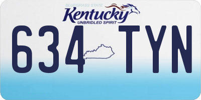 KY license plate 634TYN