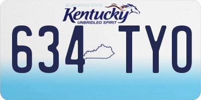 KY license plate 634TYO