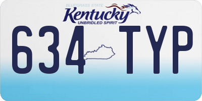 KY license plate 634TYP