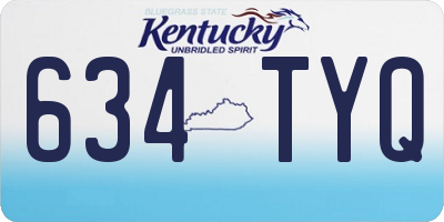 KY license plate 634TYQ