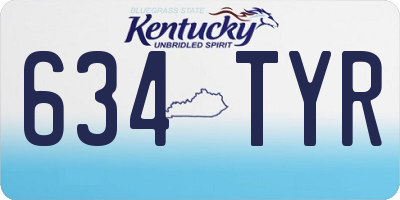 KY license plate 634TYR
