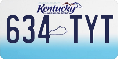 KY license plate 634TYT