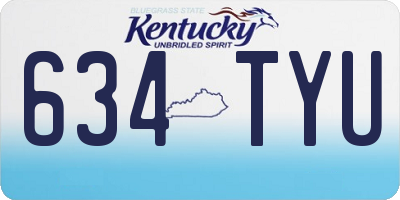 KY license plate 634TYU