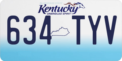 KY license plate 634TYV