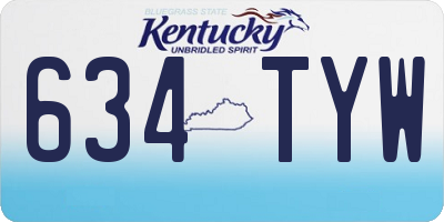 KY license plate 634TYW