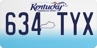 KY license plate 634TYX