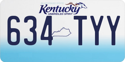KY license plate 634TYY