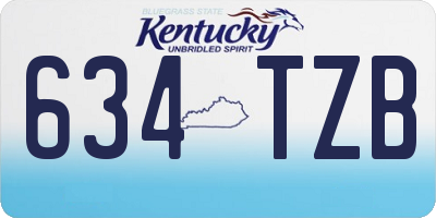 KY license plate 634TZB