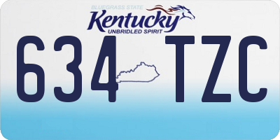 KY license plate 634TZC