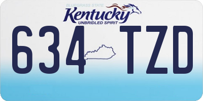 KY license plate 634TZD