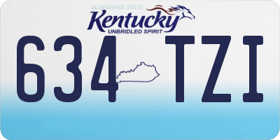 KY license plate 634TZI