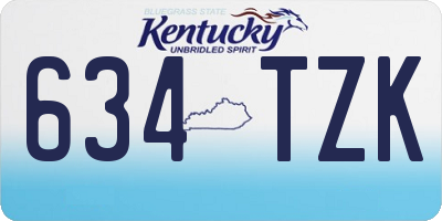 KY license plate 634TZK