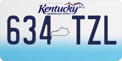 KY license plate 634TZL