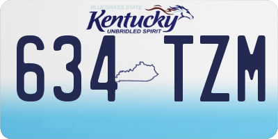 KY license plate 634TZM