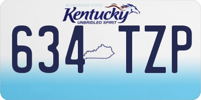 KY license plate 634TZP