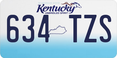 KY license plate 634TZS