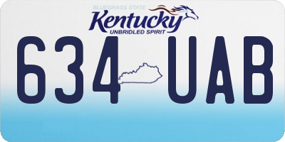 KY license plate 634UAB