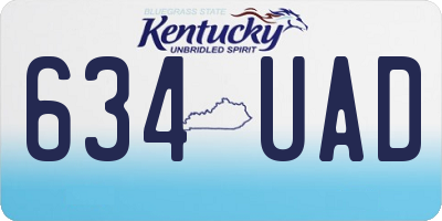 KY license plate 634UAD