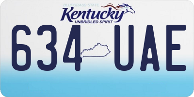 KY license plate 634UAE