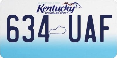 KY license plate 634UAF