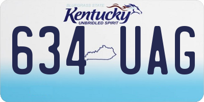 KY license plate 634UAG