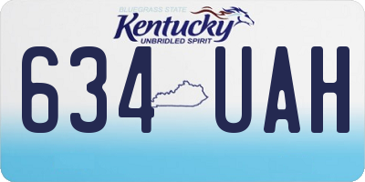 KY license plate 634UAH