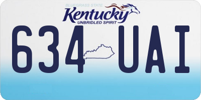 KY license plate 634UAI