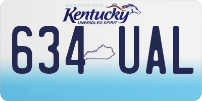 KY license plate 634UAL
