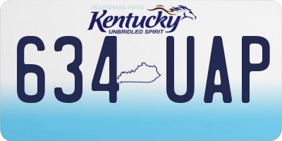 KY license plate 634UAP