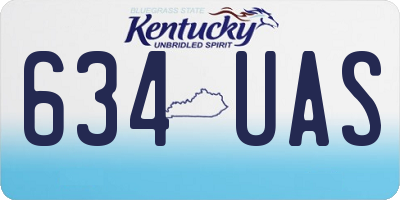 KY license plate 634UAS