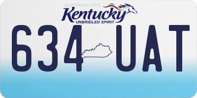KY license plate 634UAT