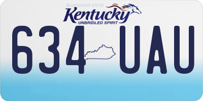 KY license plate 634UAU