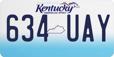 KY license plate 634UAY