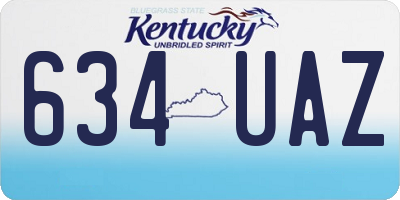 KY license plate 634UAZ