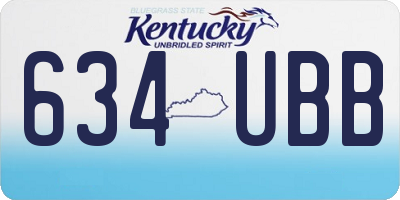 KY license plate 634UBB