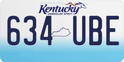 KY license plate 634UBE