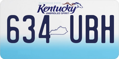 KY license plate 634UBH