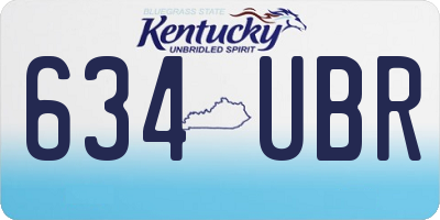 KY license plate 634UBR
