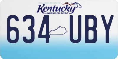 KY license plate 634UBY