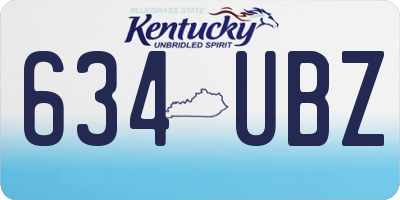 KY license plate 634UBZ