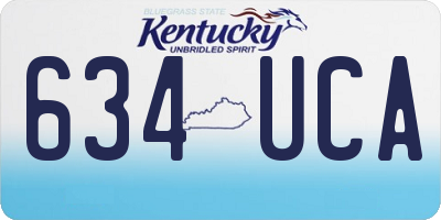 KY license plate 634UCA