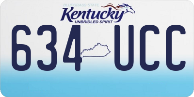 KY license plate 634UCC