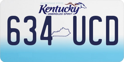 KY license plate 634UCD