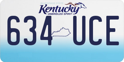 KY license plate 634UCE
