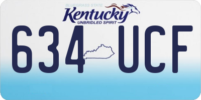 KY license plate 634UCF