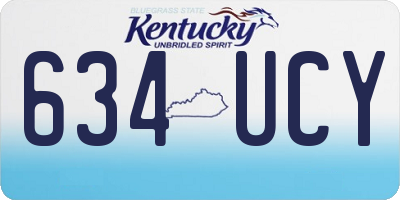 KY license plate 634UCY
