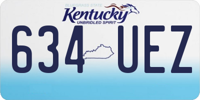 KY license plate 634UEZ